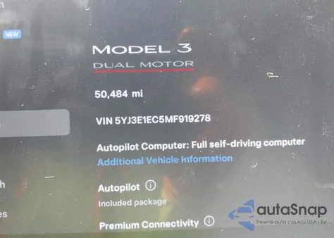 2021 Tesla Model 3 Performance Dual Motor All-Wheel Drive из США, поврежденный, VIN 5YJ3E1EC5MF919278